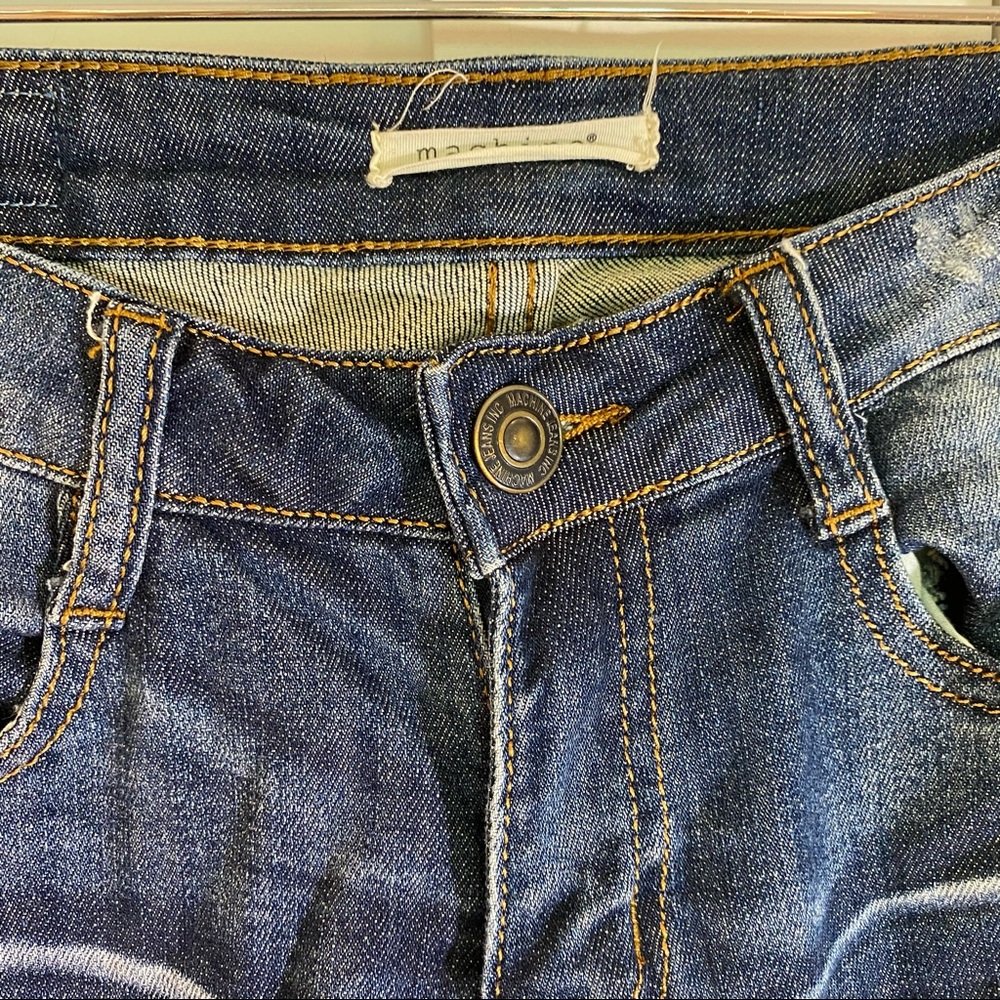 Machine Denim Skinny Stretch Distressed Jeans - Picture 11 of 12